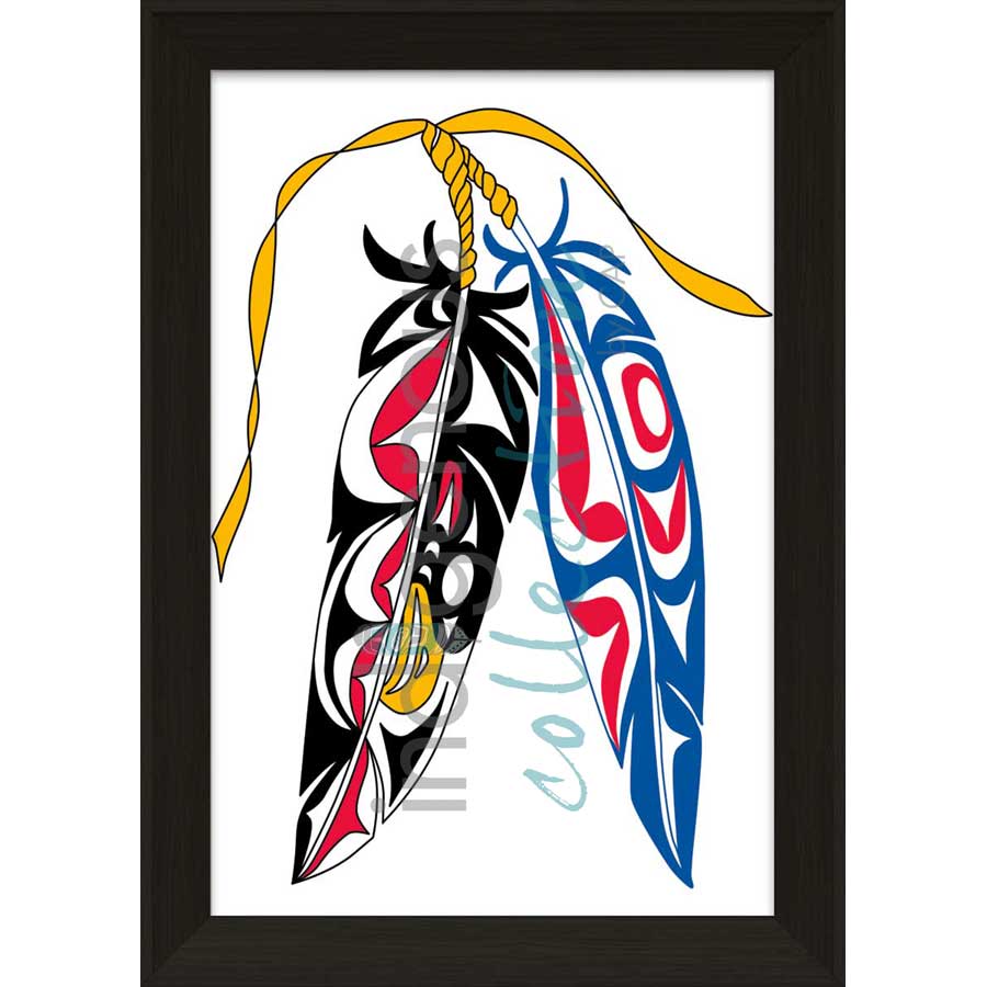 Eagle Feathers by artist Angela Kimble - Coast Salish / Nuu-Chah-Nulth. Indigenous Collection