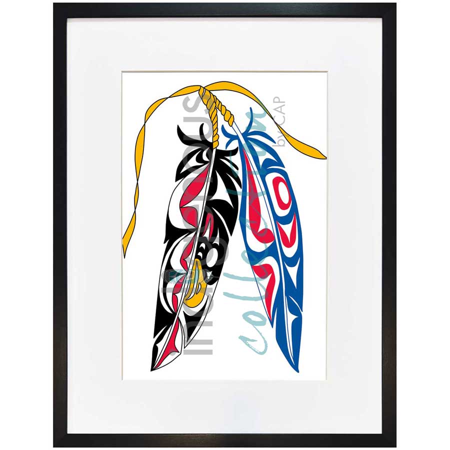 Eagle Feathers by artist Angela Kimble - Coast Salish / Nuu-Chah-Nulth. Indigenous Collection