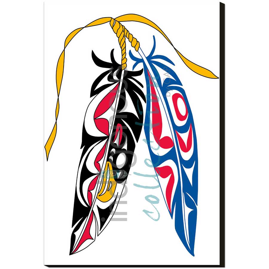 Eagle Feathers by artist Angela Kimble - Coast Salish / Nuu-Chah-Nulth. Indigenous Collection