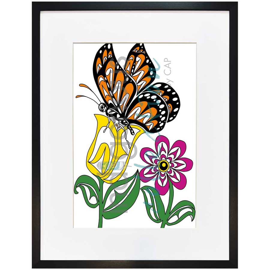 Butterfly Blessing by artist Angela Kimble - Coast Salish / Nuu-Chah-Nulth. Indigenous Collection
