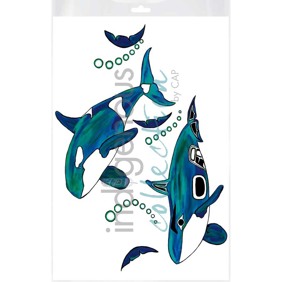 Orcas by artist Diane Levesque - Kwakwaka'wakw. Indigenous Collection