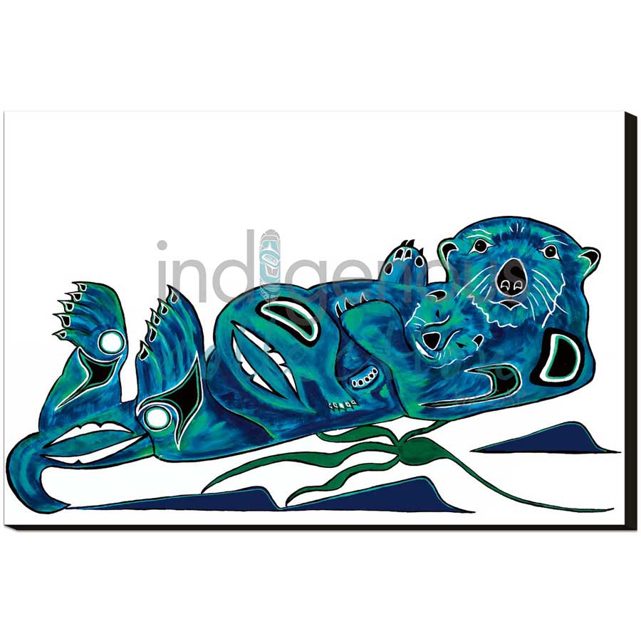 Otters by artist Diane Levesque - Kwakwaka'wakw. Indigenous Collection