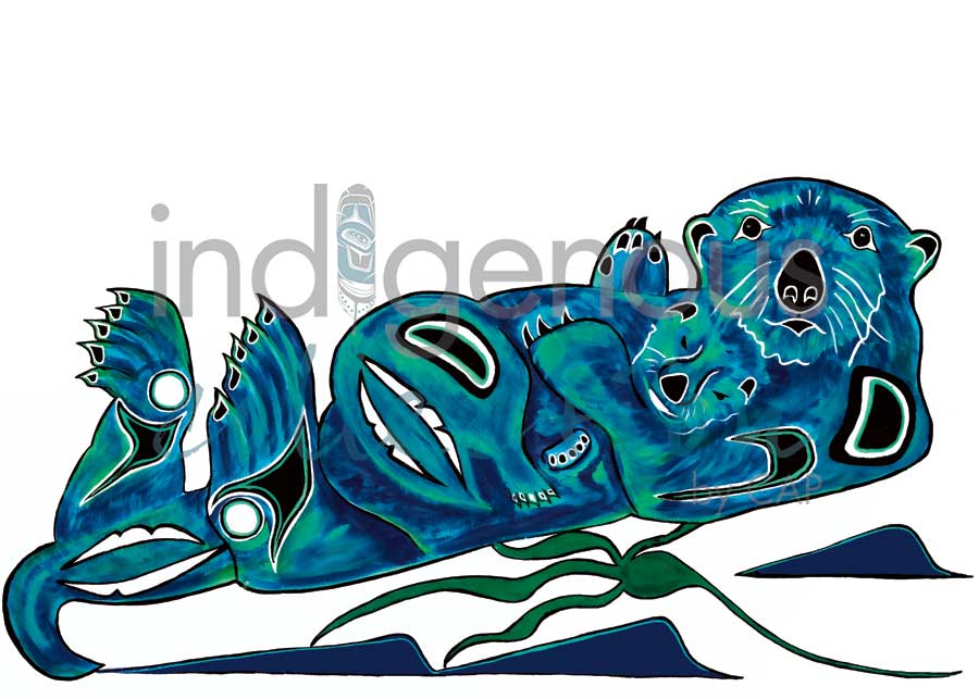 Otters by artist Diane Levesque