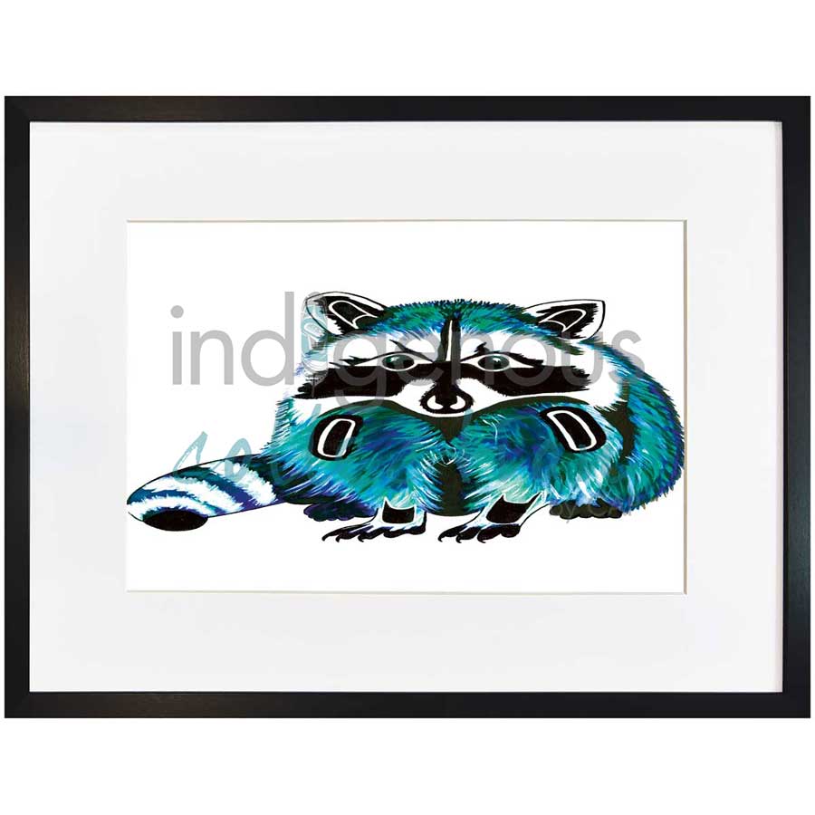 Raccoon by artist Diane Levesque - Kwakwaka'wakw. Indigenous Collection
