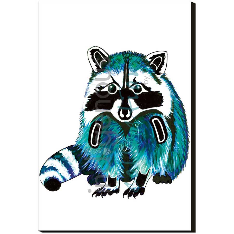 Raccoon by artist Diane Levesque - Kwakwaka'wakw. Indigenous Collection