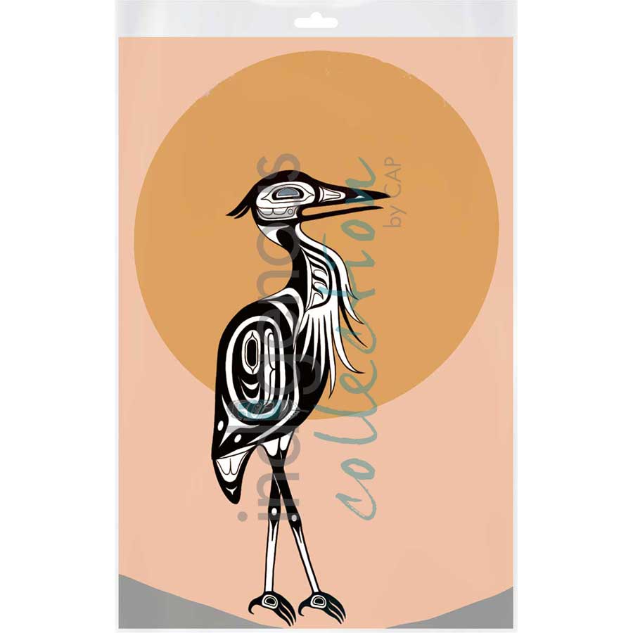 Heron at Dawn by artist Jessica McCallum-Miller (Hlox Majagalee) - Gitksan. Indigenous Collection