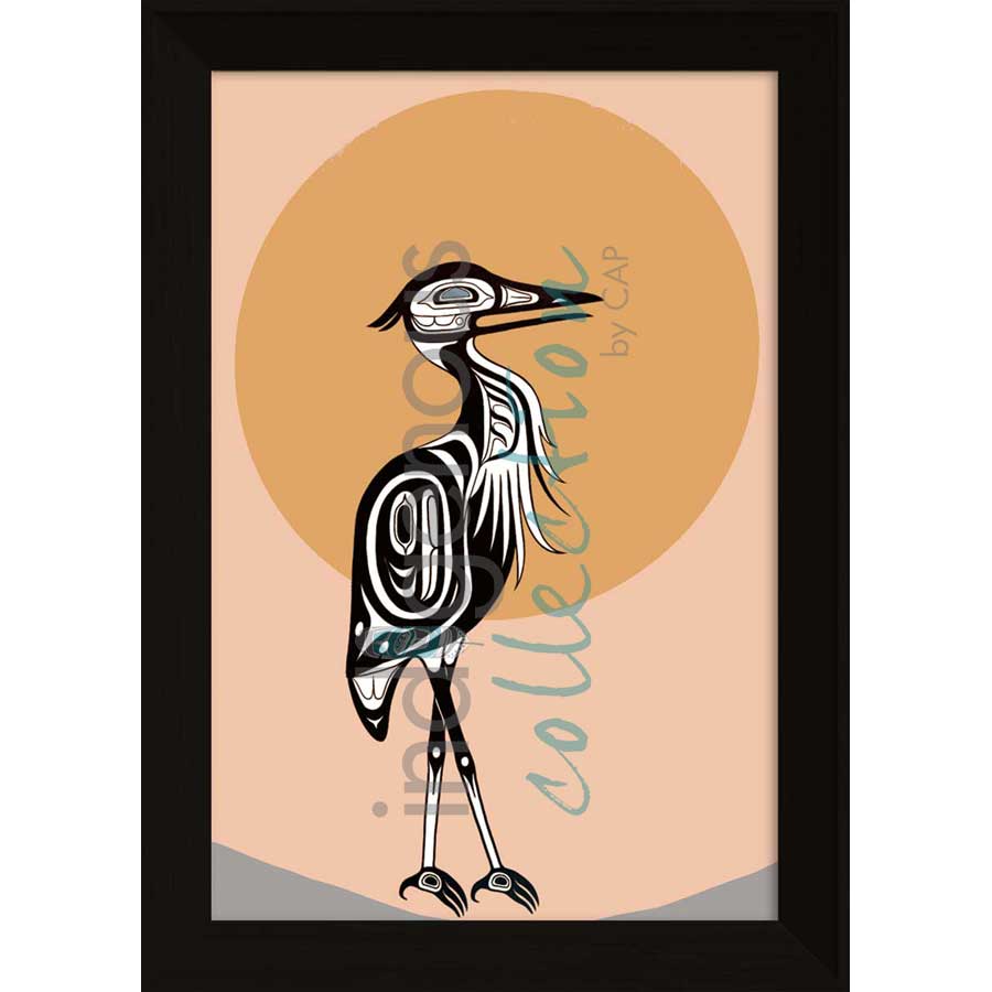 Heron at Dawn by artist Jessica McCallum-Miller (Hlox Majagalee) - Gitksan. Indigenous Collection