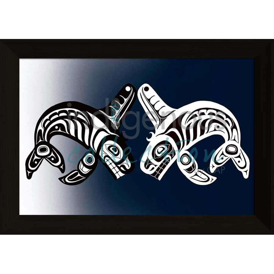 Orcas by artist Jessica McCallum-Miller (Hlox Majagalee) - Gitksan. Indigenous Collection