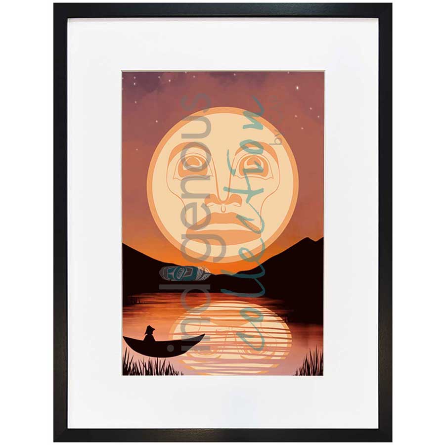 Sunset by artist Jessica McCallum-Miller (Hlox Majagalee) - Gitksan. Indigenous Collection