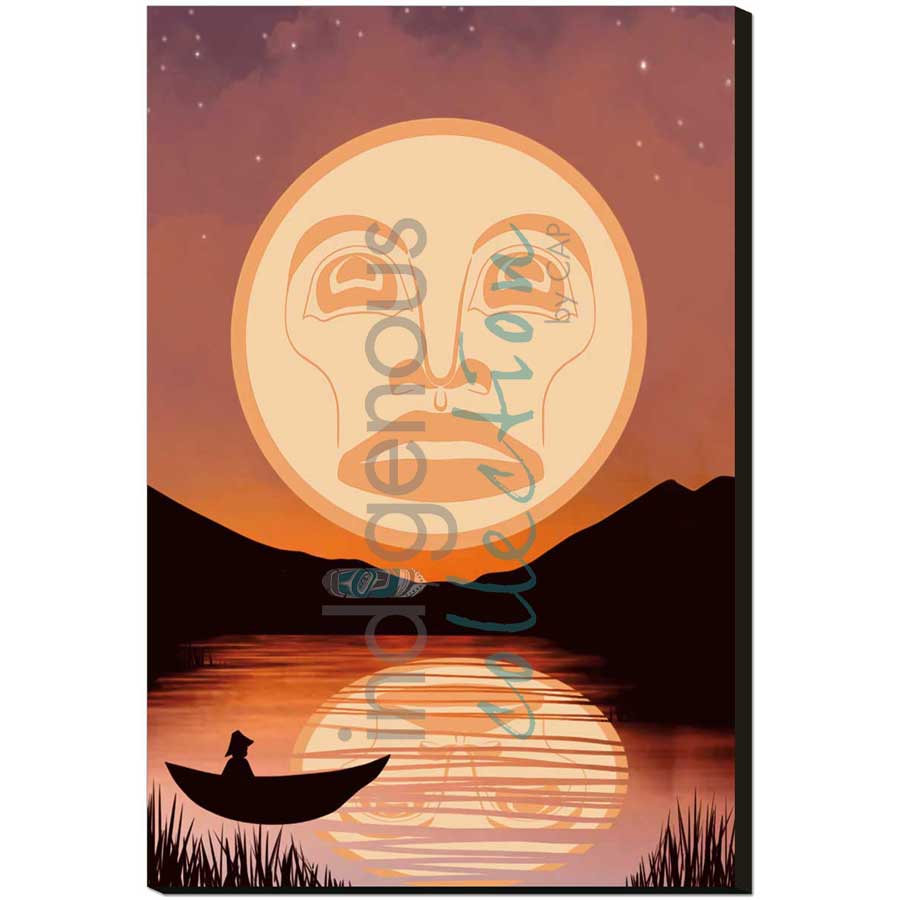 Sunset by artist Jessica McCallum-Miller (Hlox Majagalee) - Gitksan. Indigenous Collection