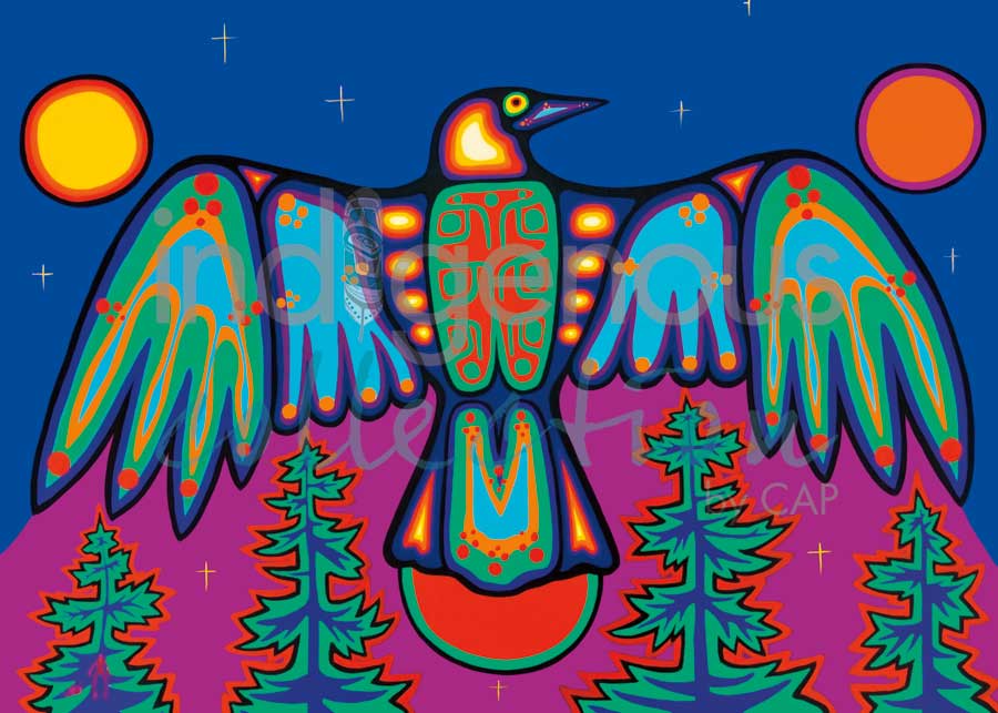 Raven Thunderbird by artist Jim Oskineegish