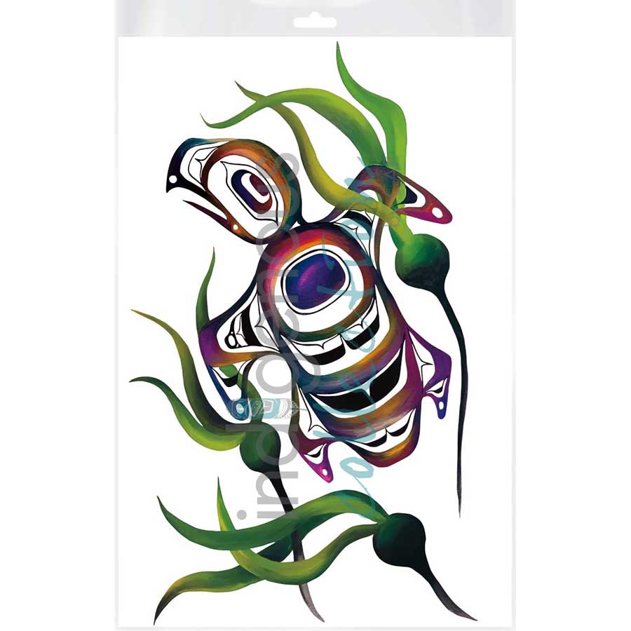 No.3 (Leatherback Turtle, 3rd on endangered species list) by artist Carmen Redunante - Nisga'a. Indigenous Collection