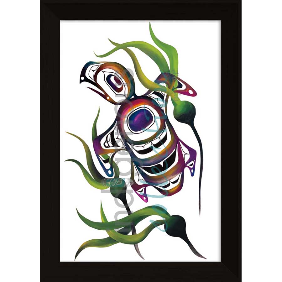 No.3 (Leatherback Turtle, 3rd on endangered species list) by artist Carmen Redunante - Nisga'a. Indigenous Collection