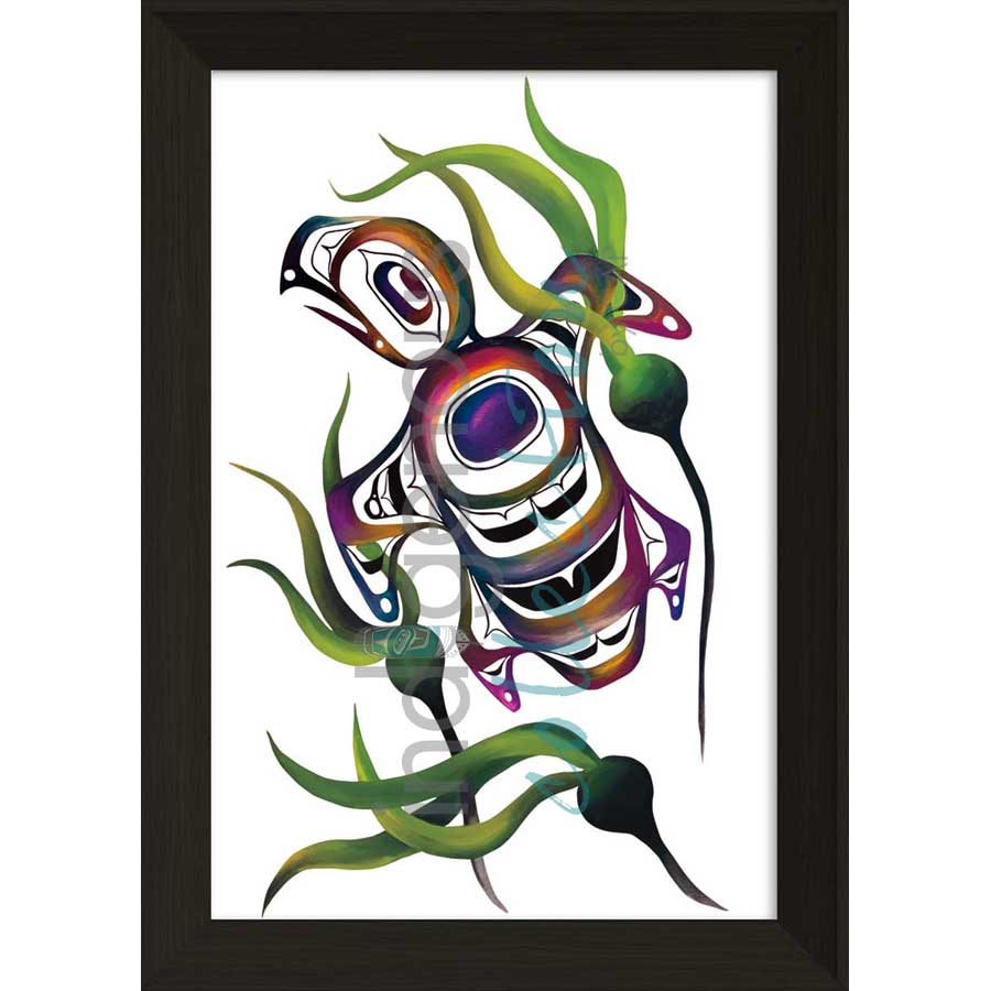 No.3 (Leatherback Turtle, 3rd on endangered species list) by artist Carmen Redunante - Nisga'a. Indigenous Collection