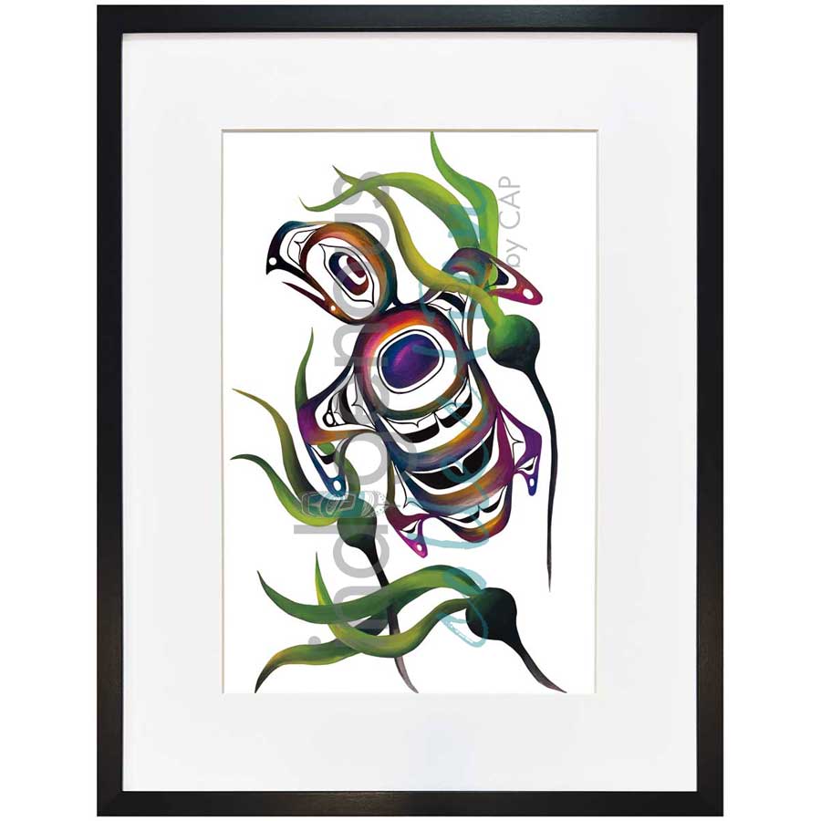 No.3 (Leatherback Turtle, 3rd on endangered species list) by artist Carmen Redunante - Nisga'a. Indigenous Collection