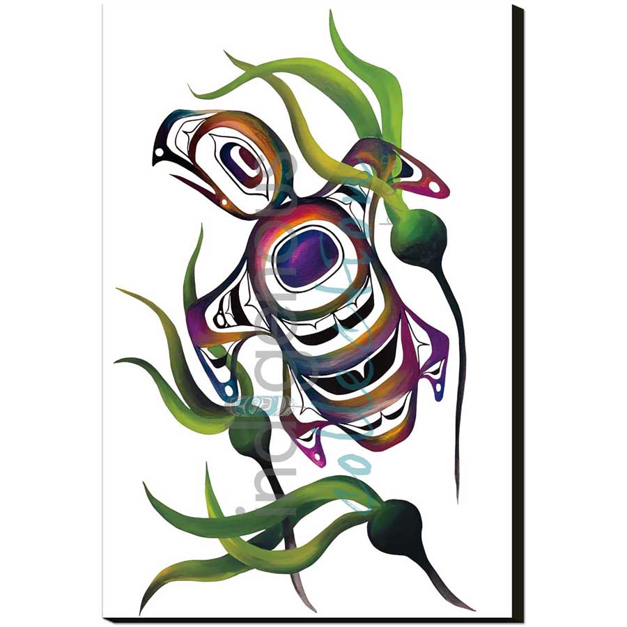 No.3 (Leatherback Turtle, 3rd on endangered species list) by artist Carmen Redunante - Nisga'a. Indigenous Collection
