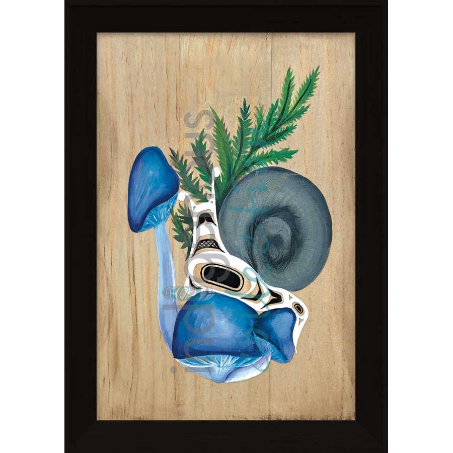Forest Snail with Ghost food by artist Carmen Redunante - Nisga'a. Indigenous Collection