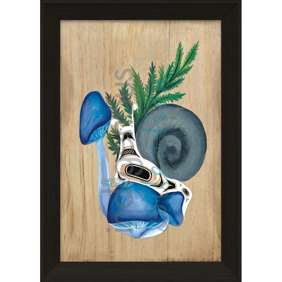 Forest Snail with Ghost food by artist Carmen Redunante - Nisga'a. Indigenous Collection