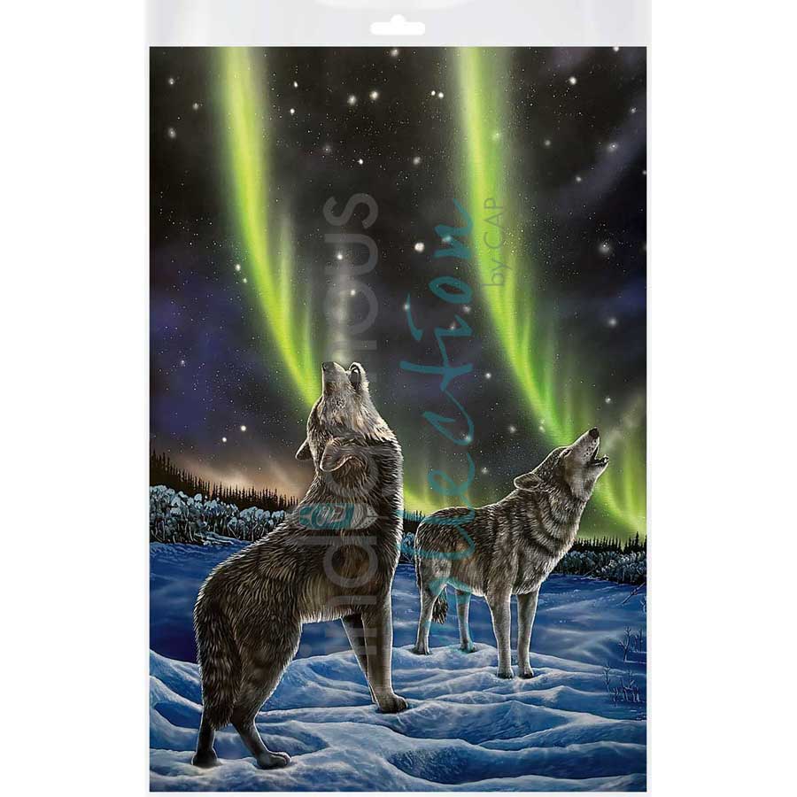 The Howling Pair by artist Ronnie Simon - Gwich'in. Indigenous Collection