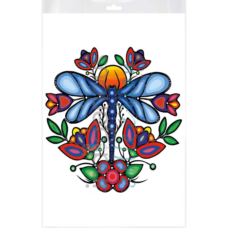 Oboodashkwaanishiinh (Dragonfly) by artist Jackie Traverse - Anishinaabe. Indigenous Collection
