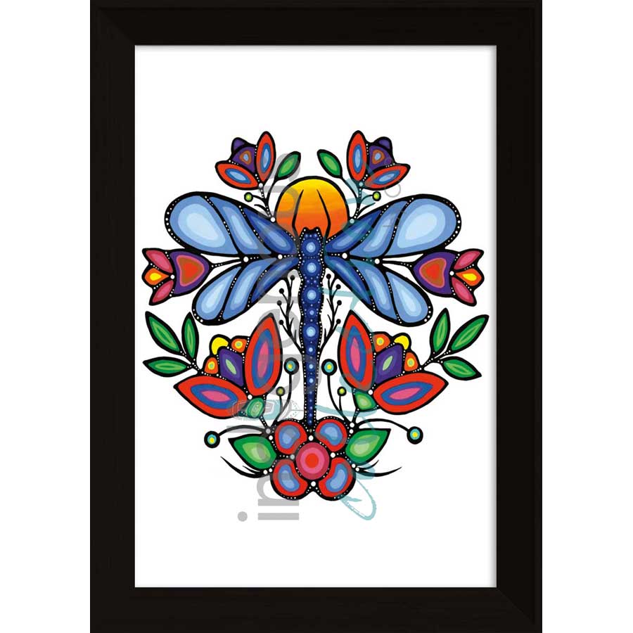 Oboodashkwaanishiinh (Dragonfly) by artist Jackie Traverse - Anishinaabe. Indigenous Collection