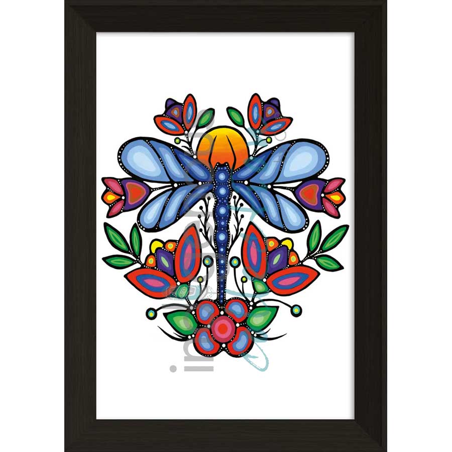 Oboodashkwaanishiinh (Dragonfly) by artist Jackie Traverse - Anishinaabe. Indigenous Collection