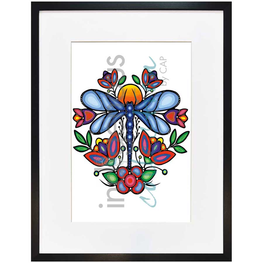 Oboodashkwaanishiinh (Dragonfly) by artist Jackie Traverse - Anishinaabe. Indigenous Collection