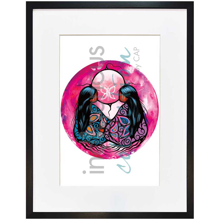 Pink Moon by artist Jackie Traverse - Anishinaabe. Indigenous Collection