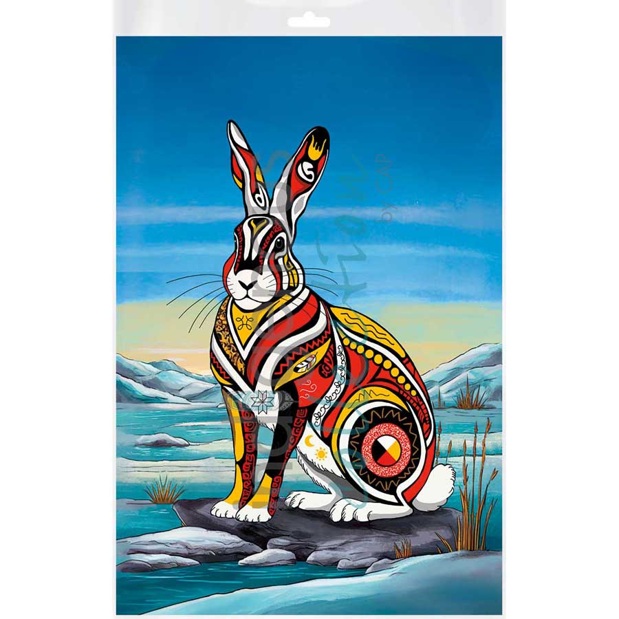 Spirit Spring Hare by artist Stephanie White - Mi'kmaq. Indigenous Collection