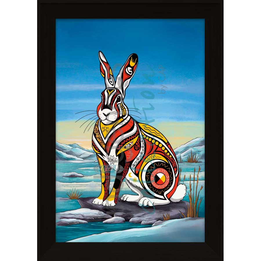 Spirit Spring Hare by artist Stephanie White - Mi'kmaq. Indigenous Collection