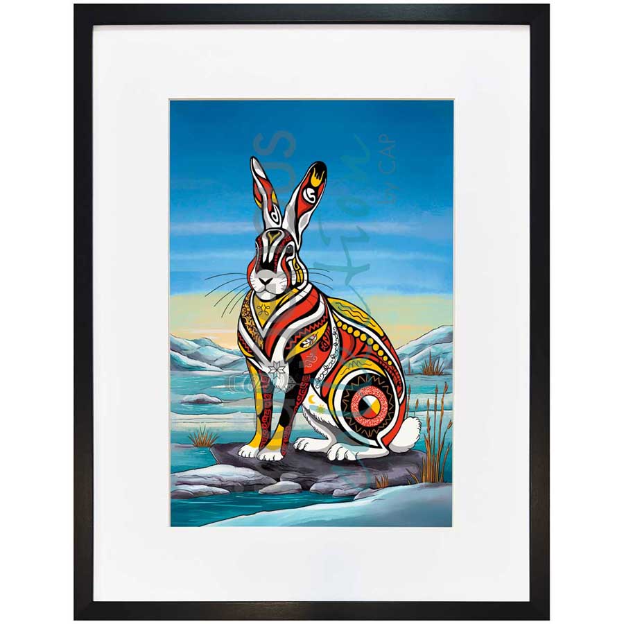 Spirit Spring Hare by artist Stephanie White - Mi'kmaq. Indigenous Collection