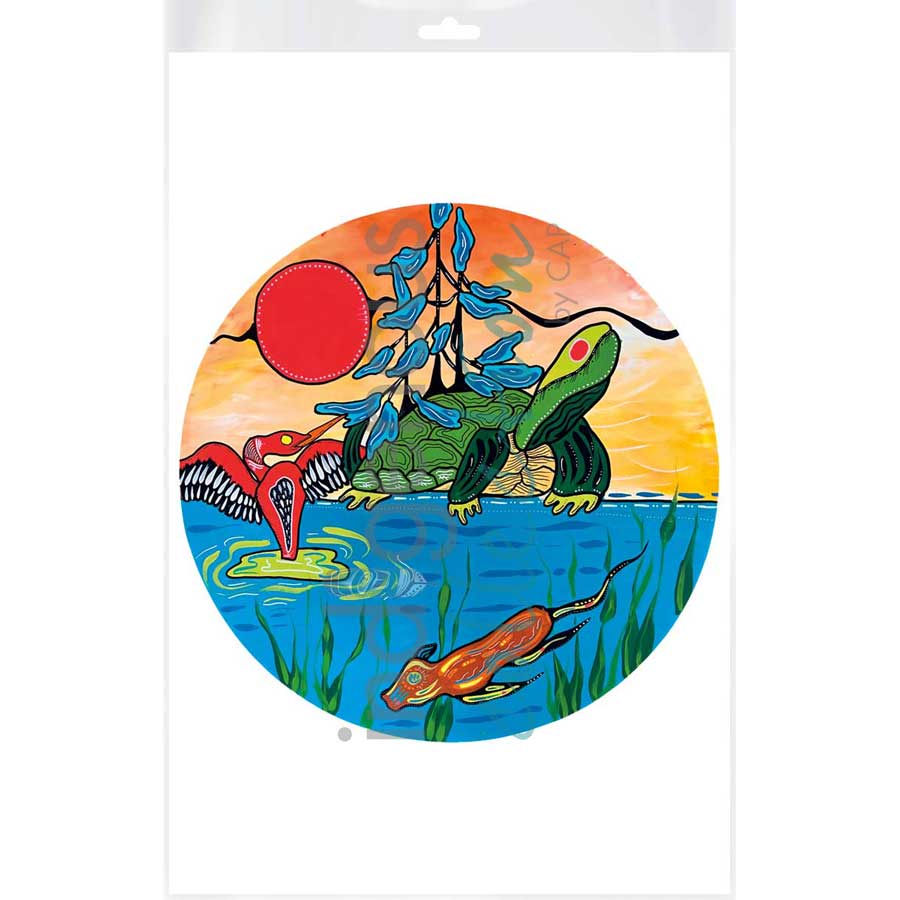 Turtle Island by artist Angela Wiggins - Anishinaabe. Indigenous Collection