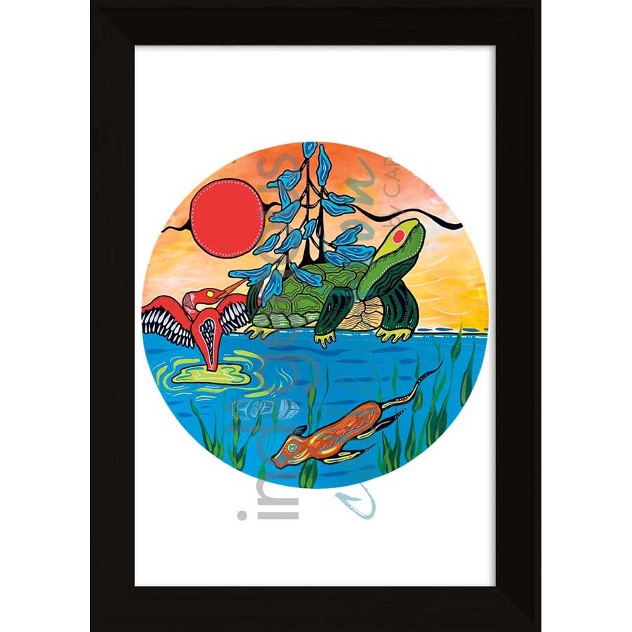Turtle Island by artist Angela Wiggins - Anishinaabe. Indigenous Collection
