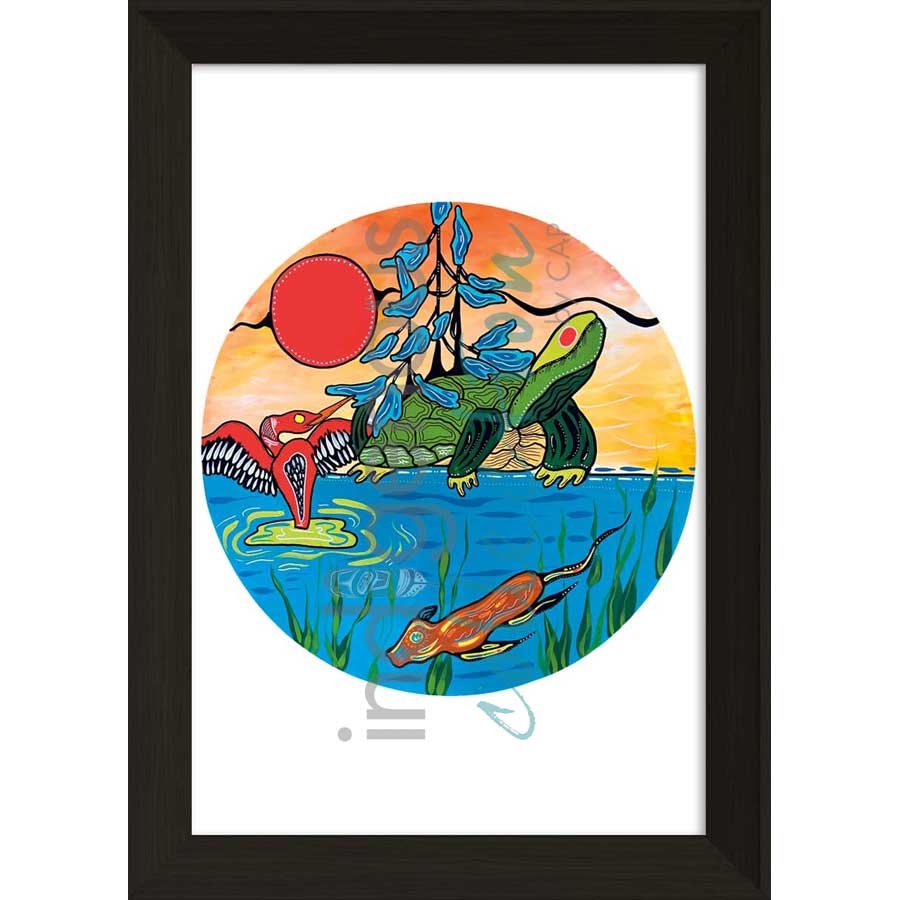 Turtle Island by artist Angela Wiggins - Anishinaabe. Indigenous Collection