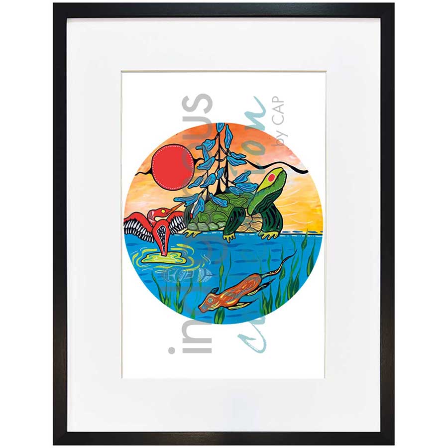 Turtle Island by artist Angela Wiggins - Anishinaabe. Indigenous Collection