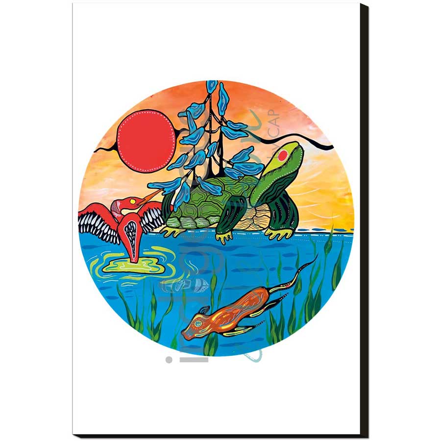 Turtle Island by artist Angela Wiggins - Anishinaabe. Indigenous Collection