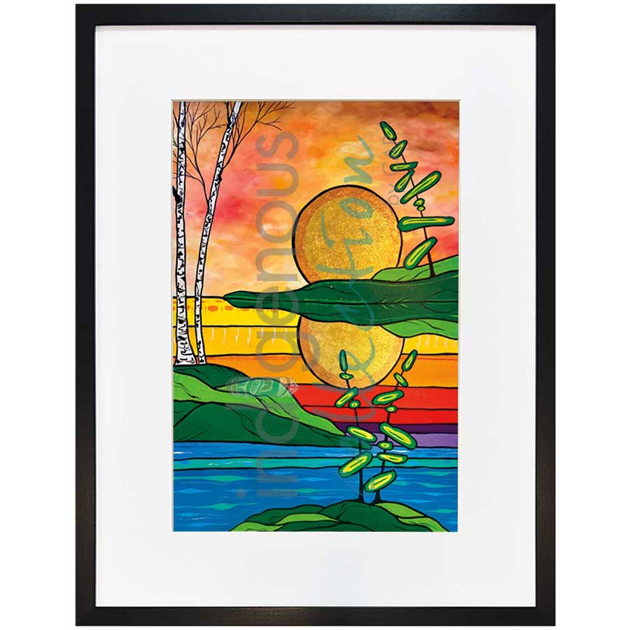 Sunset by artist Angela Wiggins - Anishinaabe. Indigenous Collection