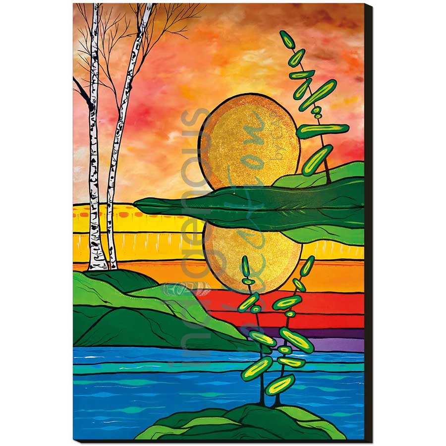 Sunset by artist Angela Wiggins - Anishinaabe. Indigenous Collection