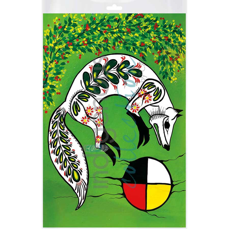 Pounce by artist Angela Wiggins - Anishinaabe. Indigenous Collection