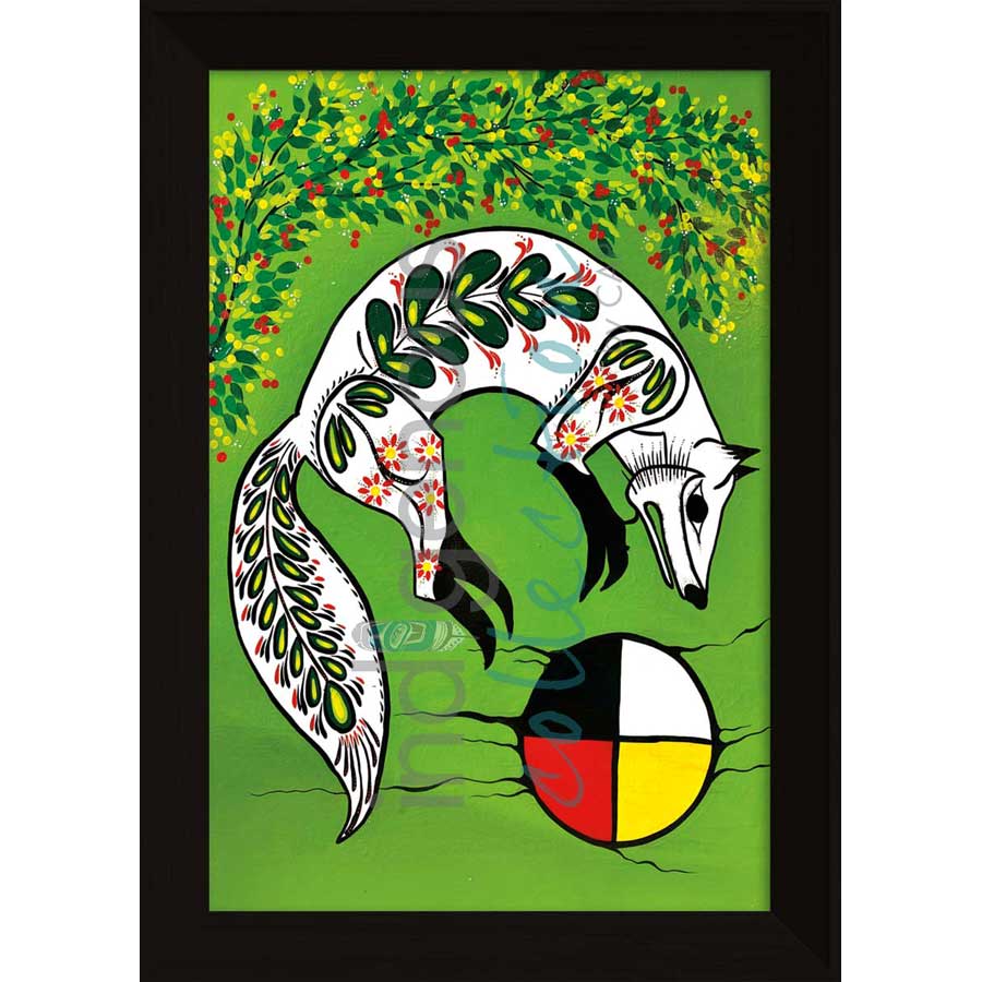 Pounce by artist Angela Wiggins - Anishinaabe. Indigenous Collection