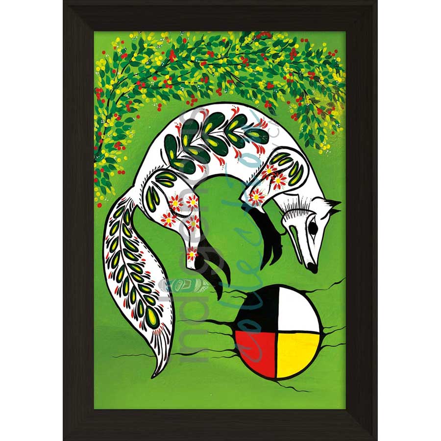 Pounce by artist Angela Wiggins - Anishinaabe. Indigenous Collection