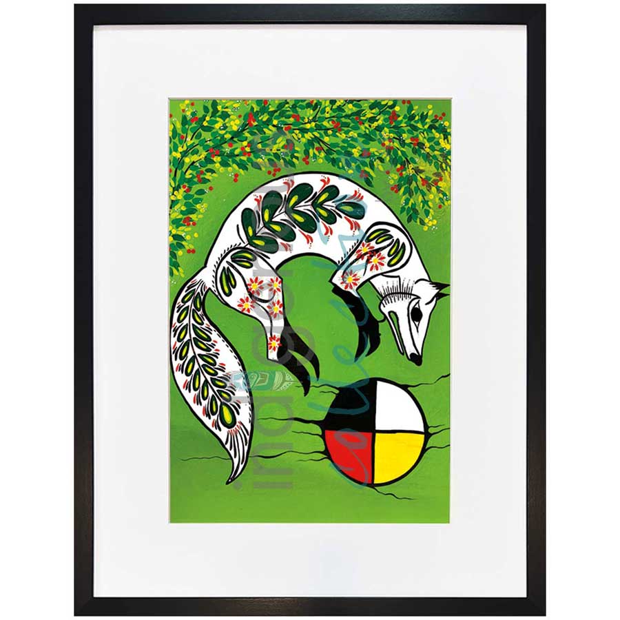 Pounce by artist Angela Wiggins - Anishinaabe. Indigenous Collection