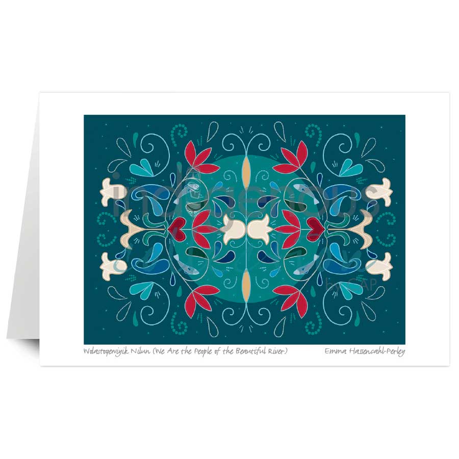 Wolastoqewiyik Nilun (We Are the People of the Beautiful River) by artist Emma Hassencahl-Perley