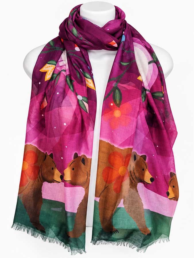 Bears Eco Scarf by artist Lisa Berry