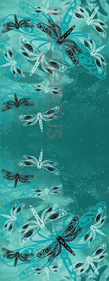 Angels Surround Dragonflies Eco Scarf by artist Jessica McCallum-Miller (Hlox Majagalee)