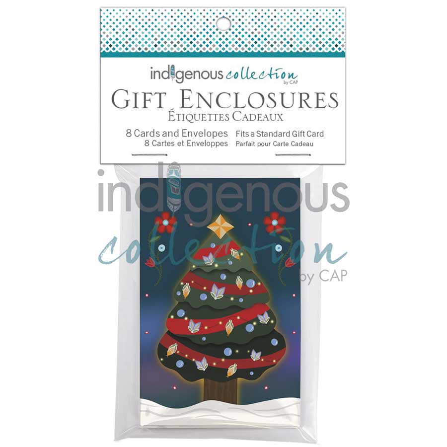 Christmas Tree Gift Enclosure by artist Lisa Berry. Indigenous Collection