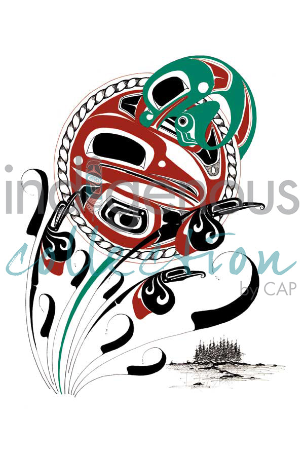 Raven, Moon, Frog and Mosquitos by artist Danny Dennis