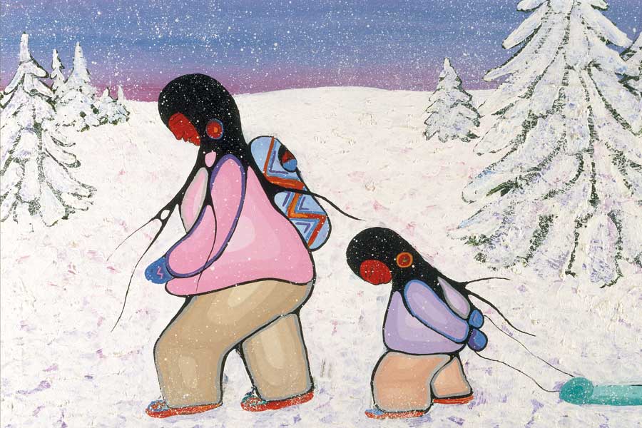 Winter Walk by artist Cecil Youngfox