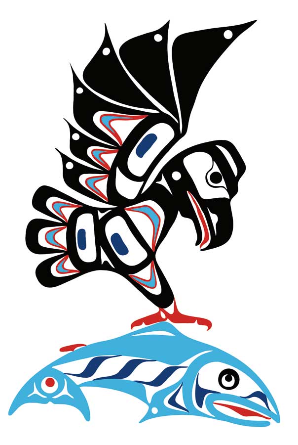 Eagle &amp; Salmon by artist Eric Parnell