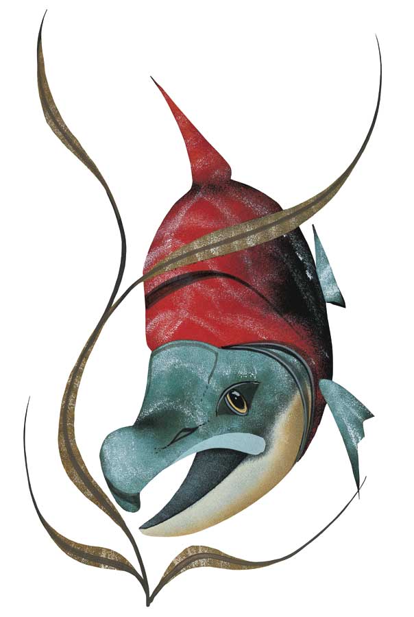 Sockeye Salmon by artist Garnet Tobacco